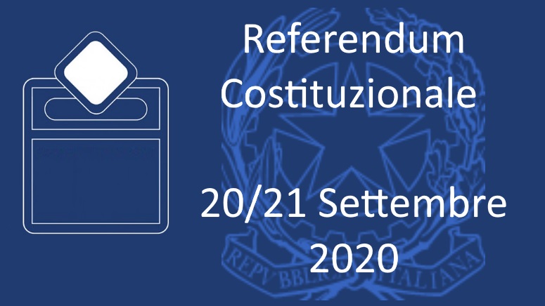 REFERENDUM COSTITUZIONALE DEL 20 E 21 SETTEMBRE 2020